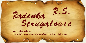 Radenka Strugalović vizit kartica